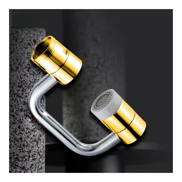 Latest Popular Brass Basin 1080 Faucet Extender Stainless Steel Rotary Faucet Extender Diverter Copper Material for Bathrooms
