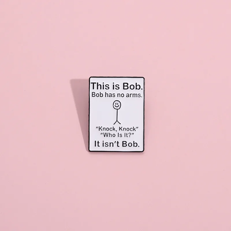 وحدة مثبت ملاحظة مرحبا لا تتوقف أبدا بوب واي فاي شارة معدنية الشرير التلبيب دبابيس مجوهرات هدية الإبداعية رسالة المينا بروش الحياة-- #5