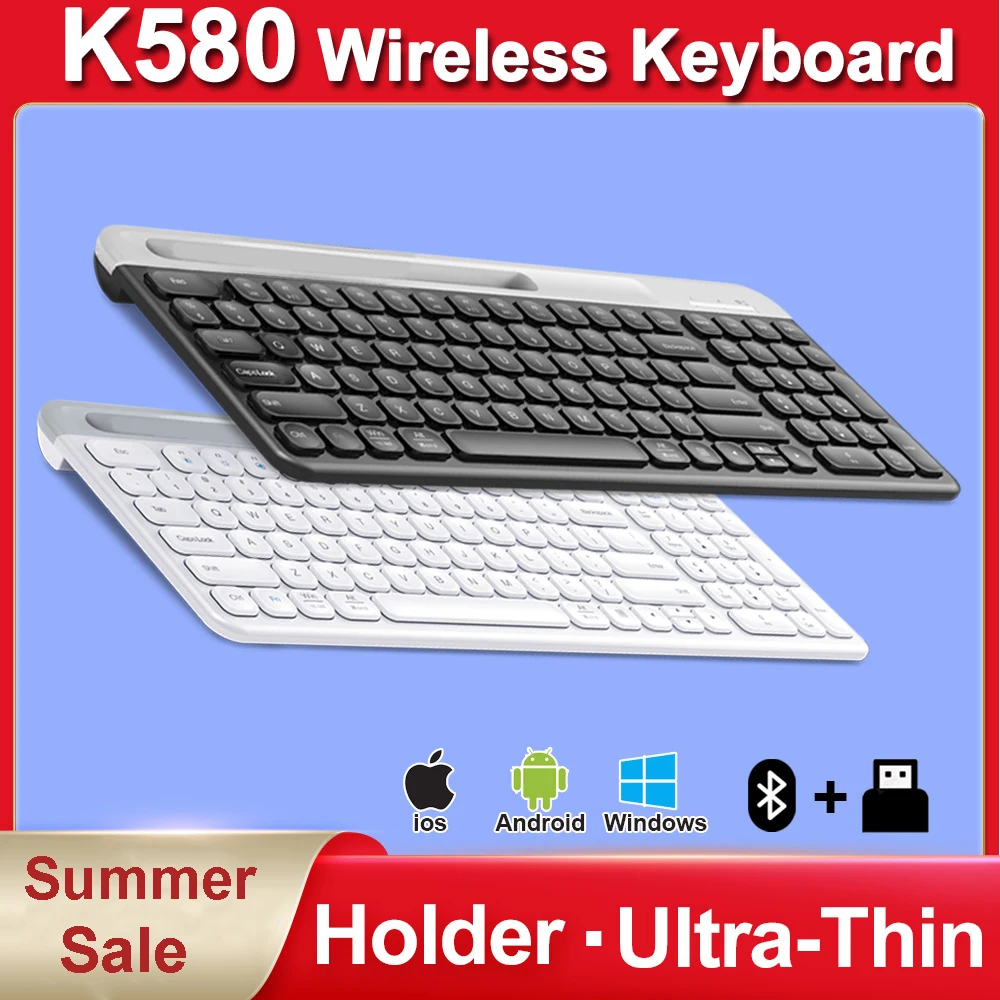 

Беспроводная Bluetooth-клавиатура K580, совместимая с смартфонами, компьютерами и планшетами. Быстрое подключение по тремя системами.