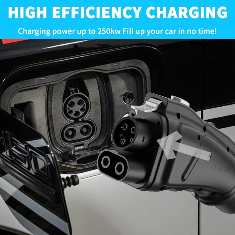 WUFEN GB/T to CCS1 Electric Vehicle Adapter 250A 250KW 1000V DC EV Charging Station GBT to CCS1 Connector Cars for CCS1 Port