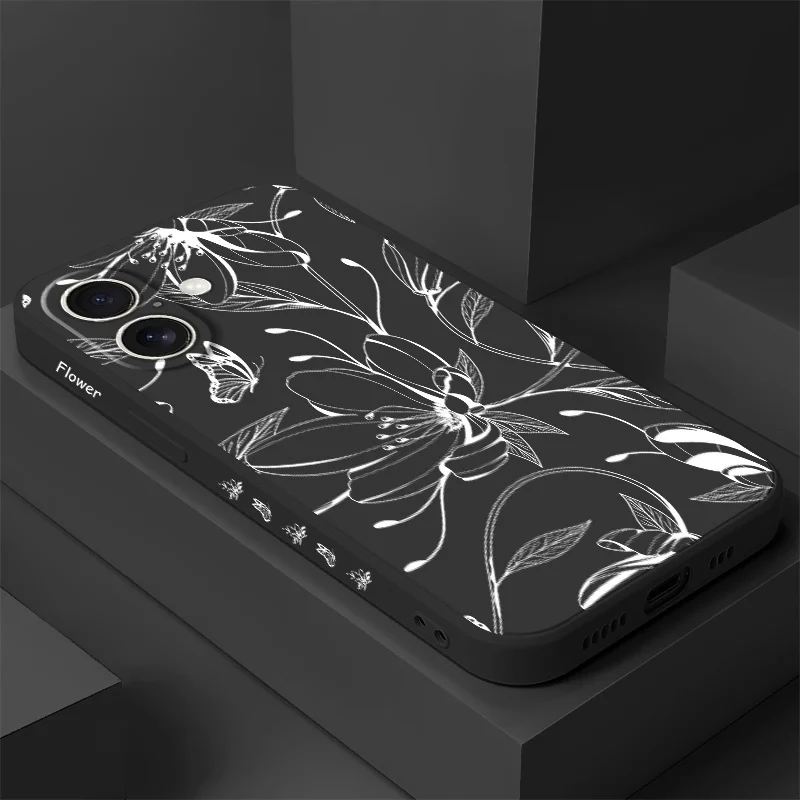 

Butterfly Bud Phone Case For iPhone 16 16e 15 14 13 12 11 X XR XS Plus Pro Max Mini Silicone Cover