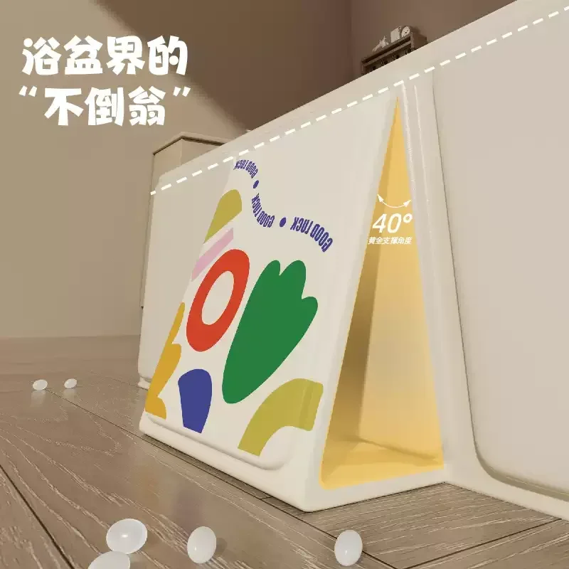 Space-Saving Large PVC Folding Bathtub for Summer, Portable Bathtub with No Installation Required