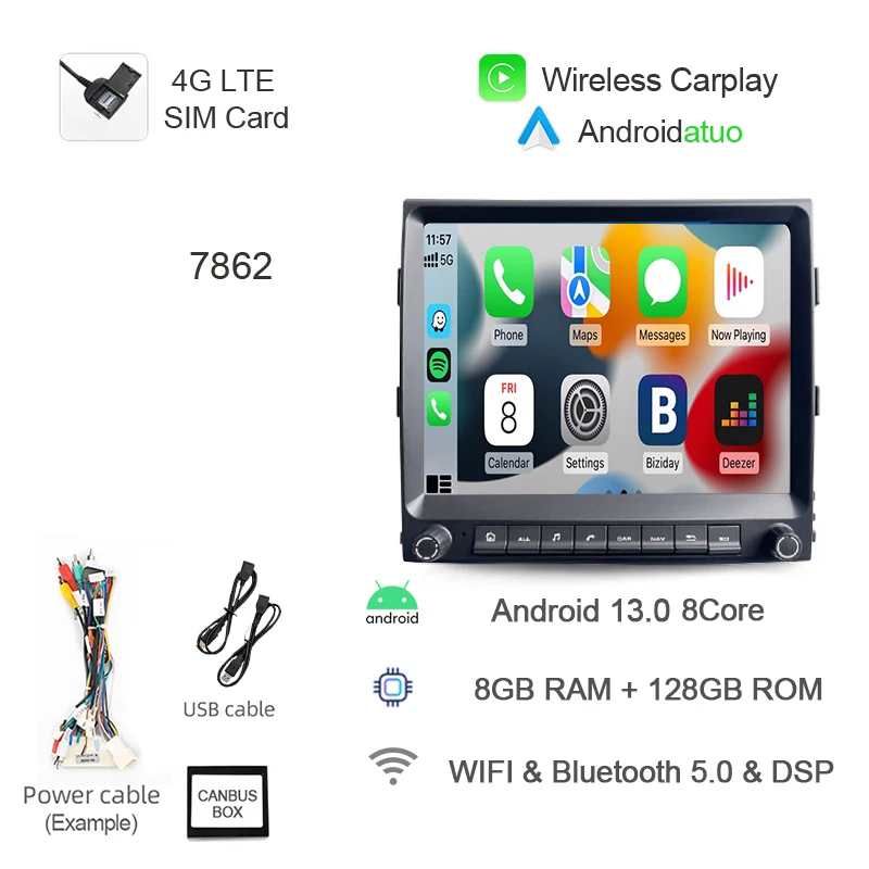 8.4 "Android 13 Autoradio Voor Porsche Cayenne 2010 2011-2017 Navigatie Stereo 8 + 256G Bluetooth Wifi Rds Gps Multimediaspeler