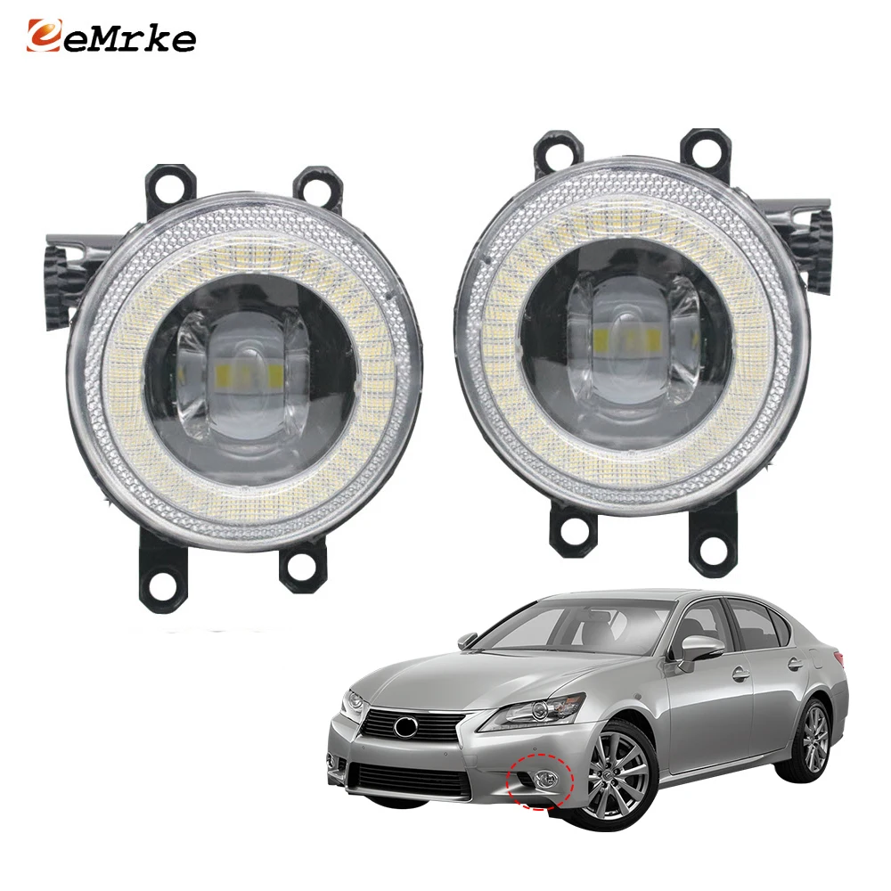 

Car LED Angel Eye Daytime Running Lamp DRL with Lens Fog Lights for Lexus GS L10 GS250 GS350 GS300h GS450h 2012 2013 2014 2015