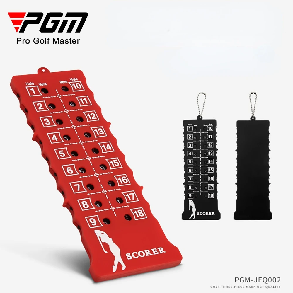 PGM 1pcs Golf Scorer Square 18 Hole Golf Supplies Accessories Black Red Random Color 15.5x6cm JFQ002