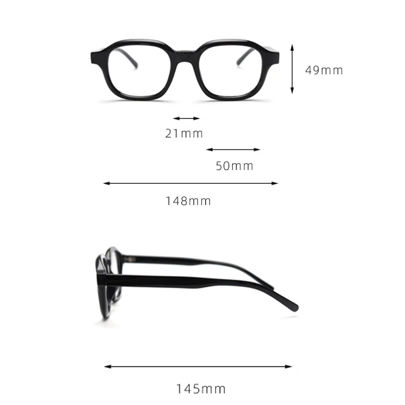 TR90 Retro Artistic Transparent Glasses Frame Trend Thick Frame Myopia Glasses Frame For Men Women Anti Blue Light Glasses Frame