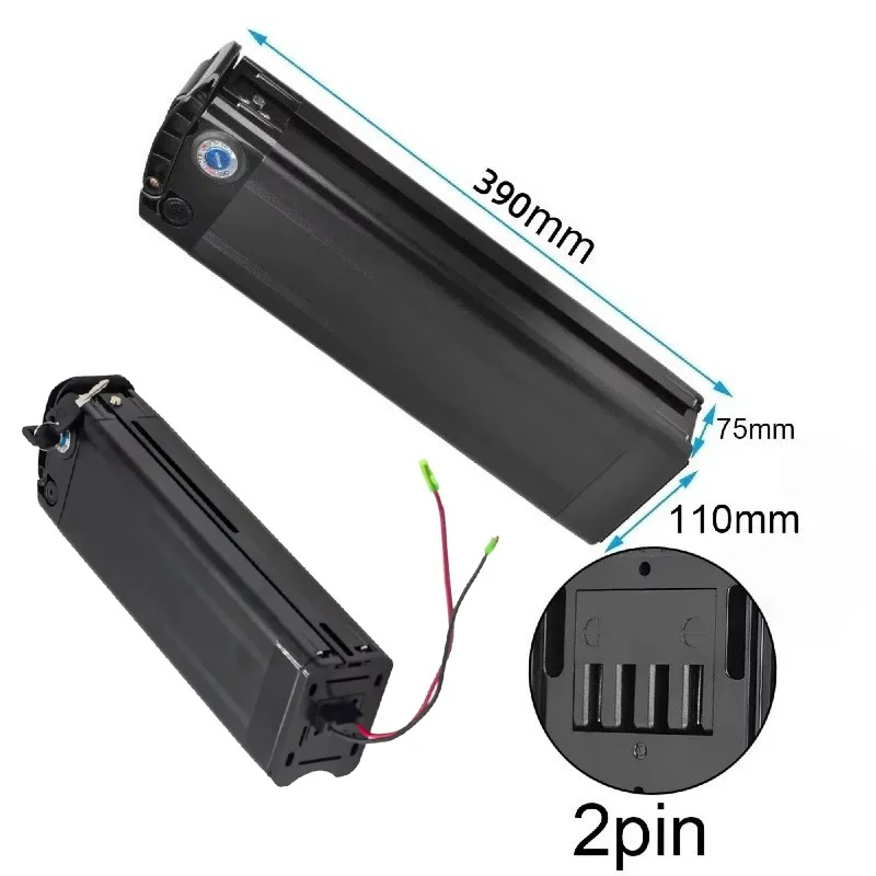 Folding E-Bike Battery 48V 15Ah/18Ah – Integrated BMS, Silverfish Type, for Bafang Motor Kit 250W-1000W, 2A Charger Included