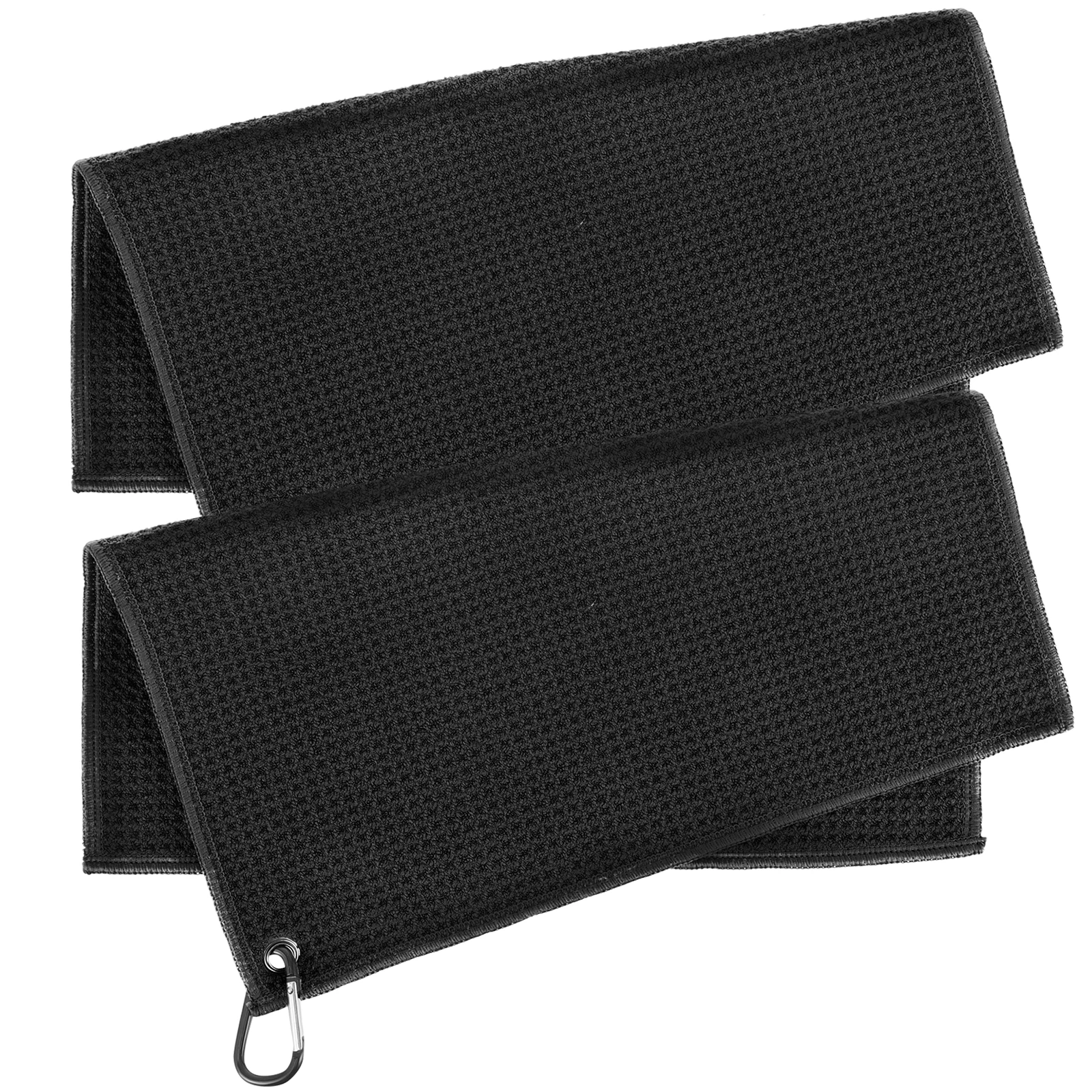 

2pcs Black Golf Towels 30x30cm Microfiber Cleaning Portable Accessories Dry Breathable Balls Wipes Golfs Cleaners Golfing