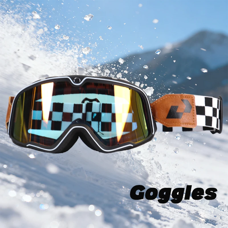 Multi-Sport Goggles, Convertible for Dirt Bike & Ski, Interchangeable Lens, Anti-Fog Ventilation