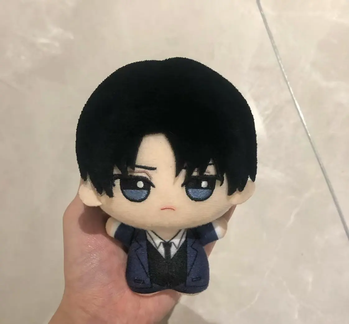 10cm Levi Ackerman Plushie Anime Figures Cosplay Cotton Stuffed Plush Doll Toys Pendants Keychain Birthday Gift