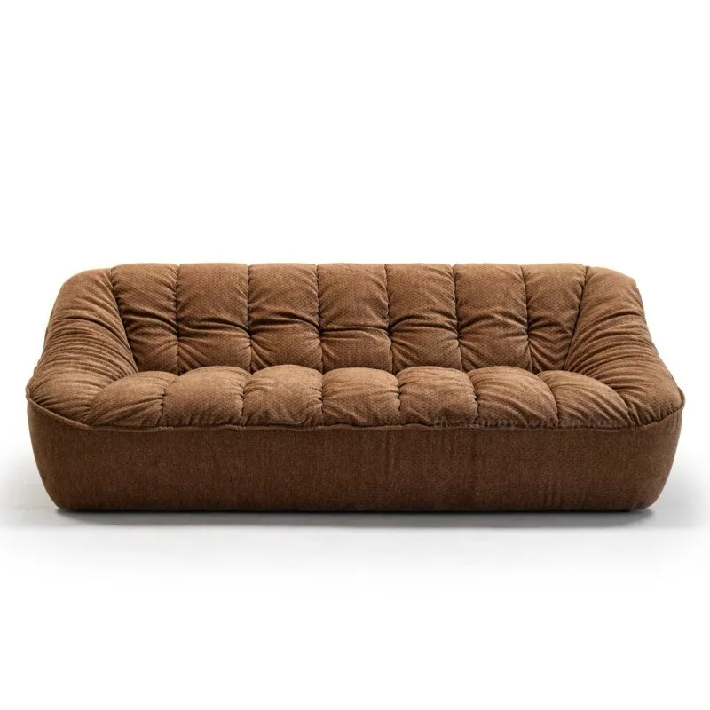 

Retro lazy replica oil wax leather sofa small apartment homestay store living room sofa