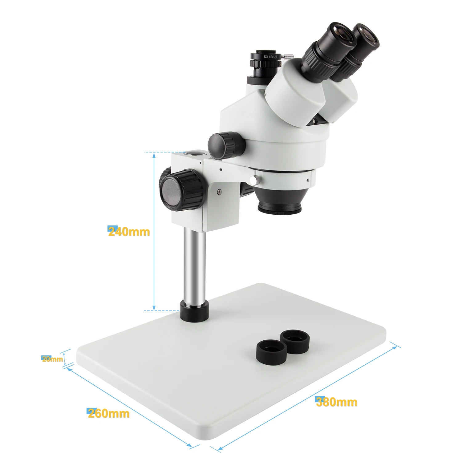 Full 4K HD 3.5X-90X Simul-Focal Stereo Trinocular Microscope Set Digital Video Camera for PCB Phone Soldering Repair with Pad