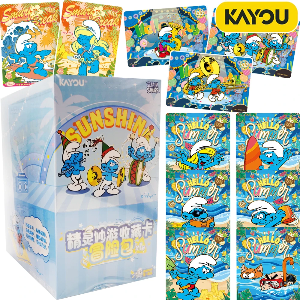 

Kayou Original Smurf Collection Cards Wonderful Adventure Animation Colorful Art Character Rare Limited Fragrance Cards Gifts