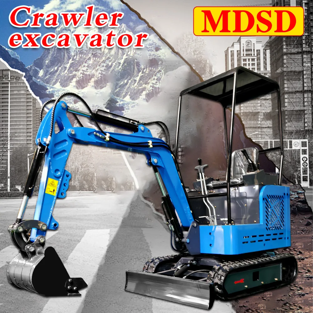 Экскаватор 1,8 тонны, гусеничный микроэкскаватор с длинной рукояткой и навесом, высококачественный мини-экскаватор для доставки от двери до двери Kubota