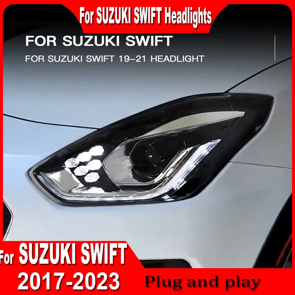 Headlight For SUZUKI Swift 2017 2018 2019 2020 2021 2022 Swift Headlights Modified Front Led DRL Signal Lights Auto Accessories