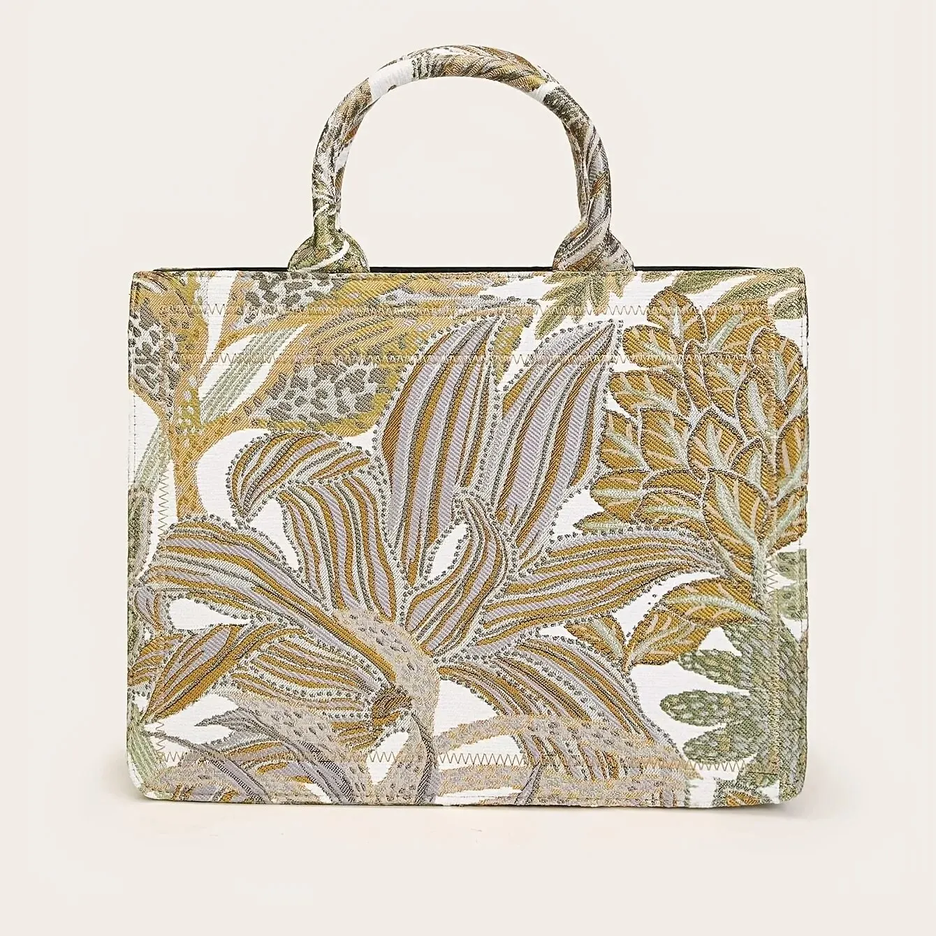 

Stylish Floral Pattern Tote Handbag, Trendy Satchel , Large-capacity Bag With ZIPPER