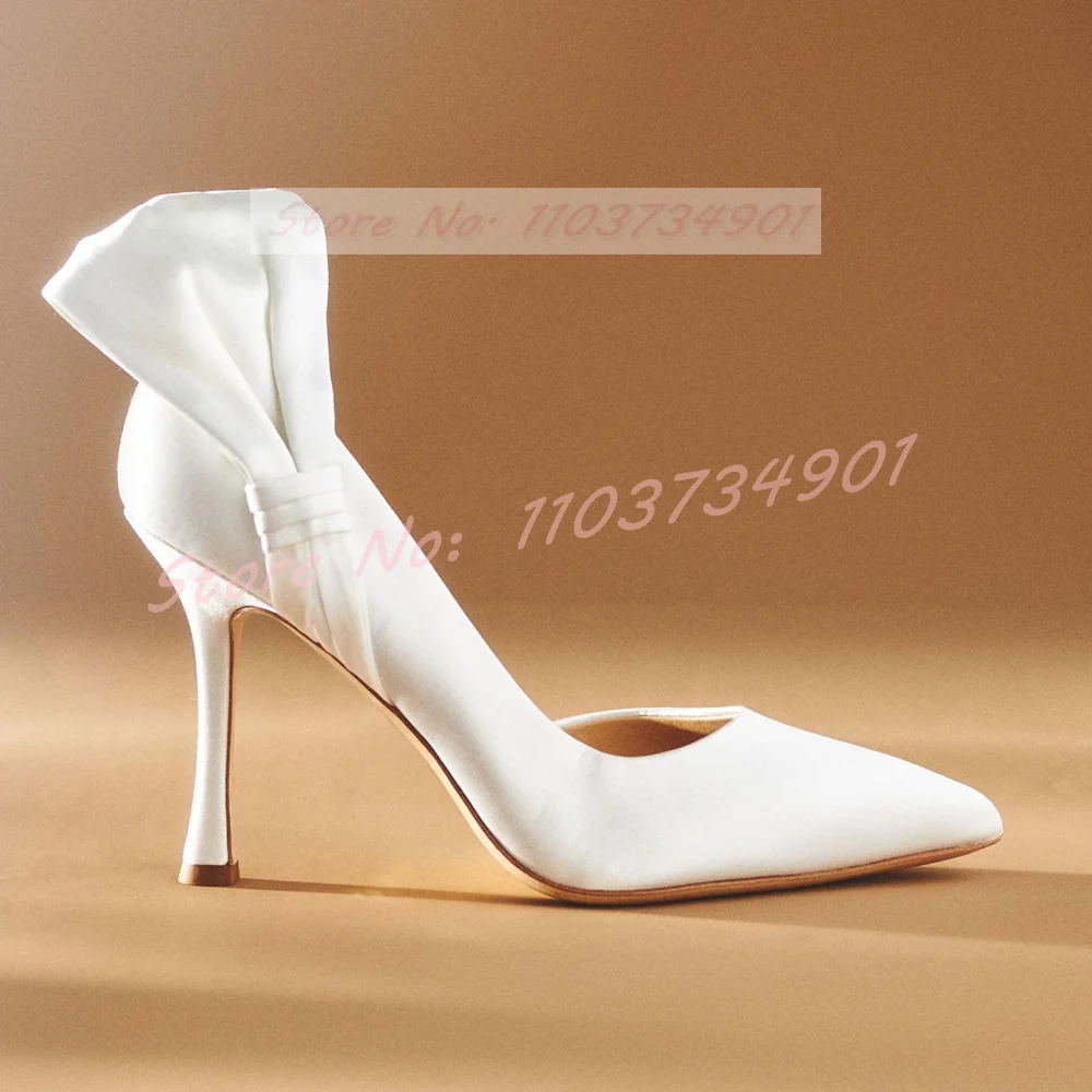 White Wedding Pumps Women Big Size Party Elegant Pointy Toe Stiletto High Heels Shoes Office Lady Fashion Feminine Casual Pumps