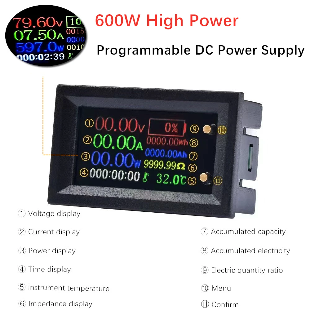 Catu Daya DC Dapat Diprogram Daya Tinggi 600W 32V 16A Regulator Arus Tegangan Dapat Disesuaikan Laboratorium 220V 110V Daya Pengubah