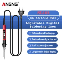 ANENG SL102 60W Digital Electric Soldering Iron Temperature Adjustable 220V 110V Welding Tool Ceramic Heater Soldering Tips