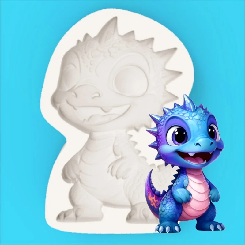 Domineering Little Dinosaur Dessert Mold, Cake, Cookie, Chocolate Decoration, Homemade Silicone Mold