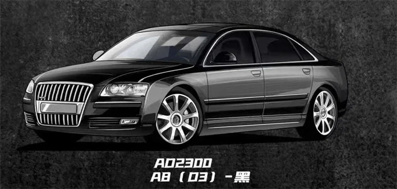 

MASDI 1:64 A8 D3 Black / Silver Model Car