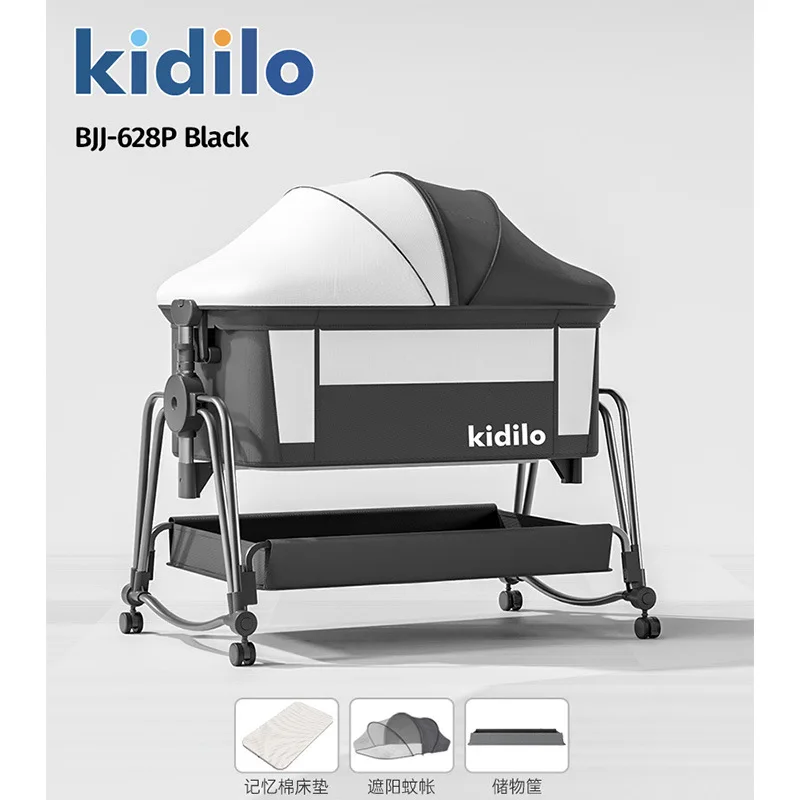 سرير أطفال من Kidilo قابل للطي وقابل للحمل، وظائف متعددة، سرير BB لحديثي الولادة، سرير كبير #1