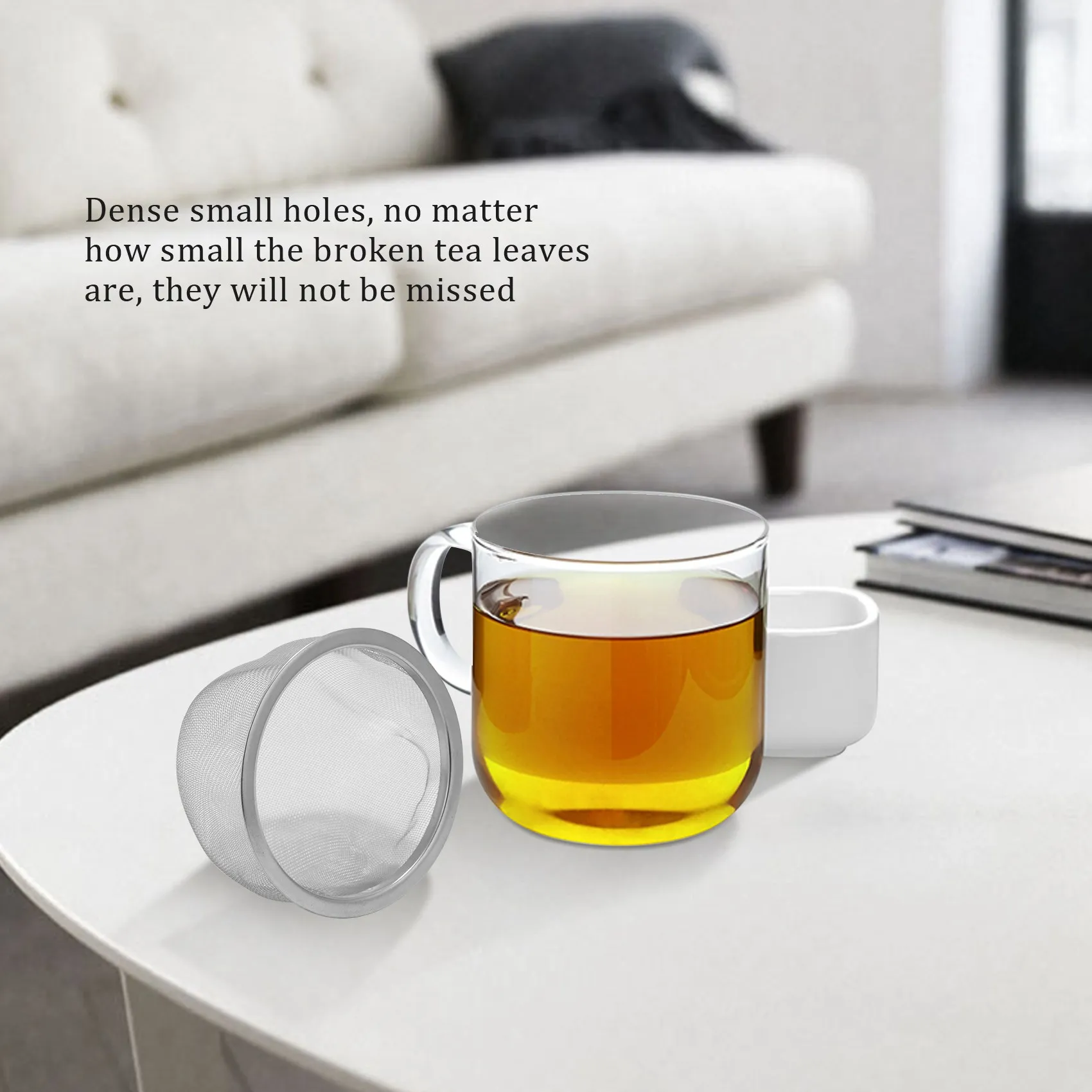 Teekanne Durchmesser 80mm Metallgitter Tee blatt Gewürze Siebkorb