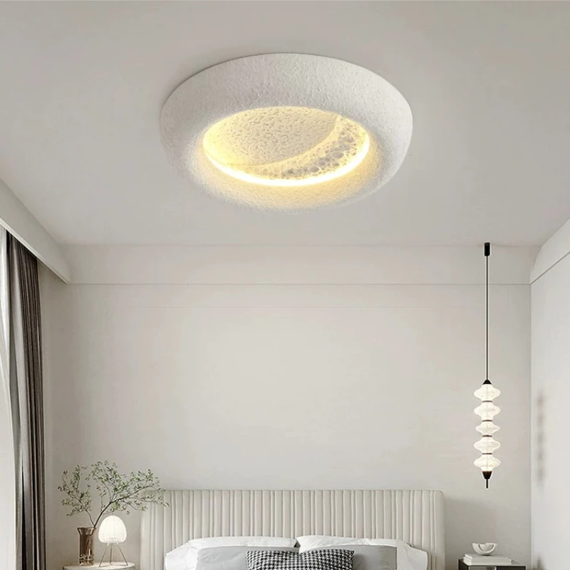 Nordic Modern Lunar Texture Wall Lamp Bedroom Living Room Balcony Entrance Corridor Resin Minimalist Wabi-sabi Wall Light