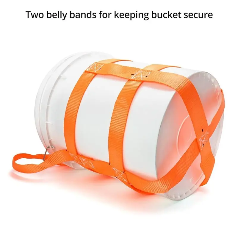 Bucket Sling For 5 Gallon For Drum Handling Sling With Belly Bands, 200Lbs Load Capacity