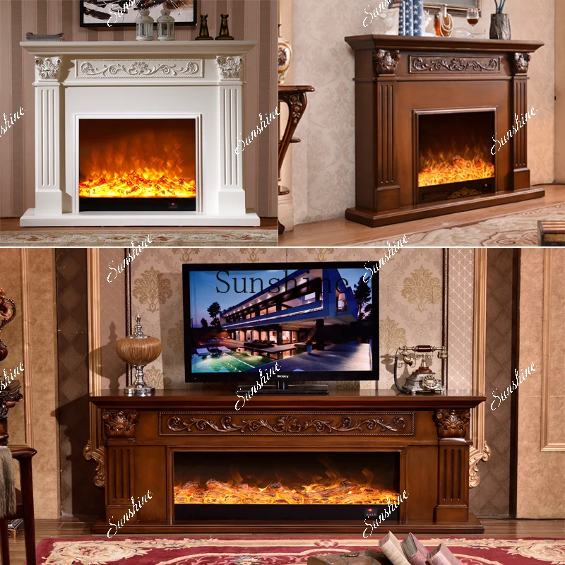 

1.2/1/2 meters European heating simulation fire fireplace decorative cabinet TF