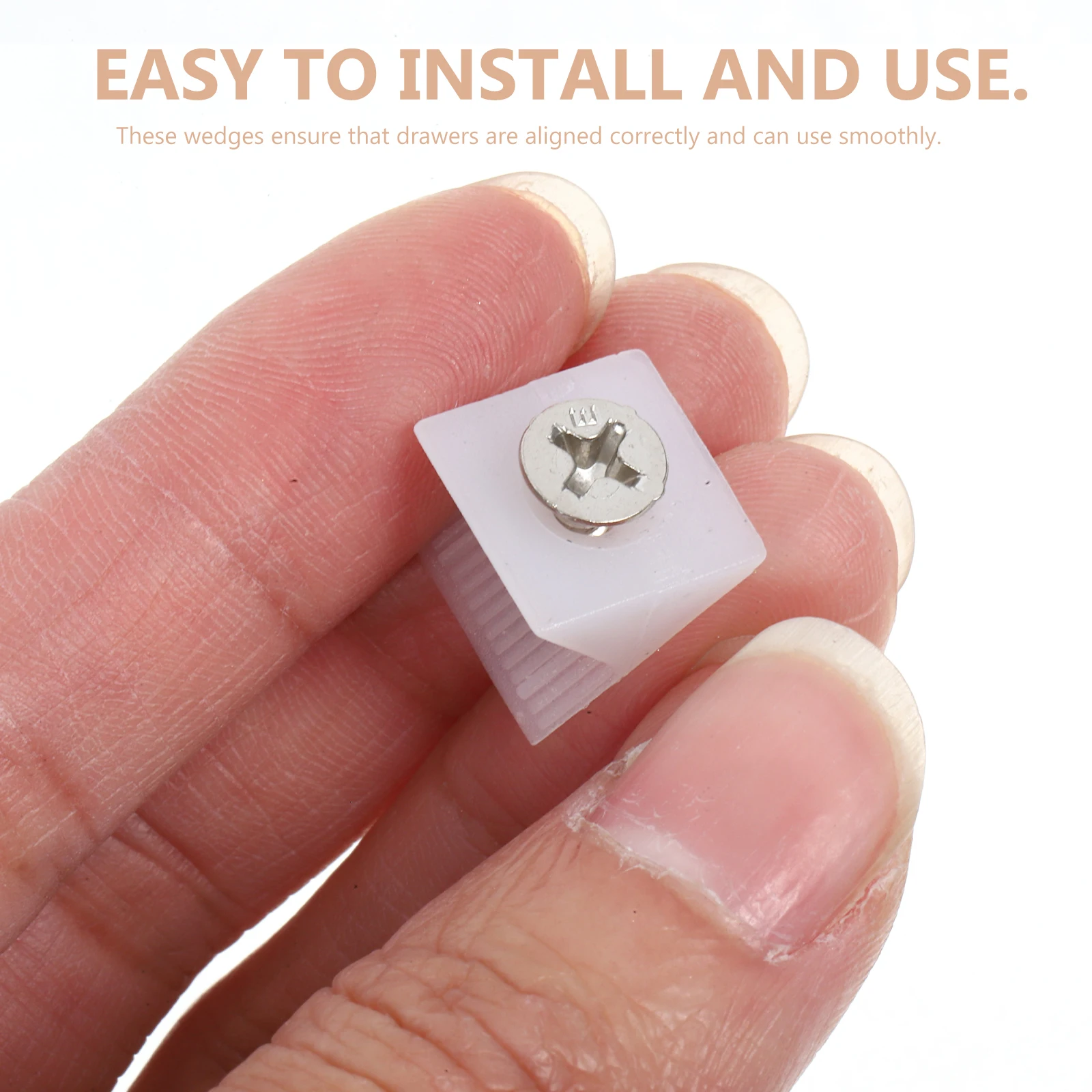 

50pcs Drawer Wedges Cabinet Shelf Brackets Fix Sagging Bottoms ABS Plastic Furniture Repair Kit for Dresser Cupboard Iron