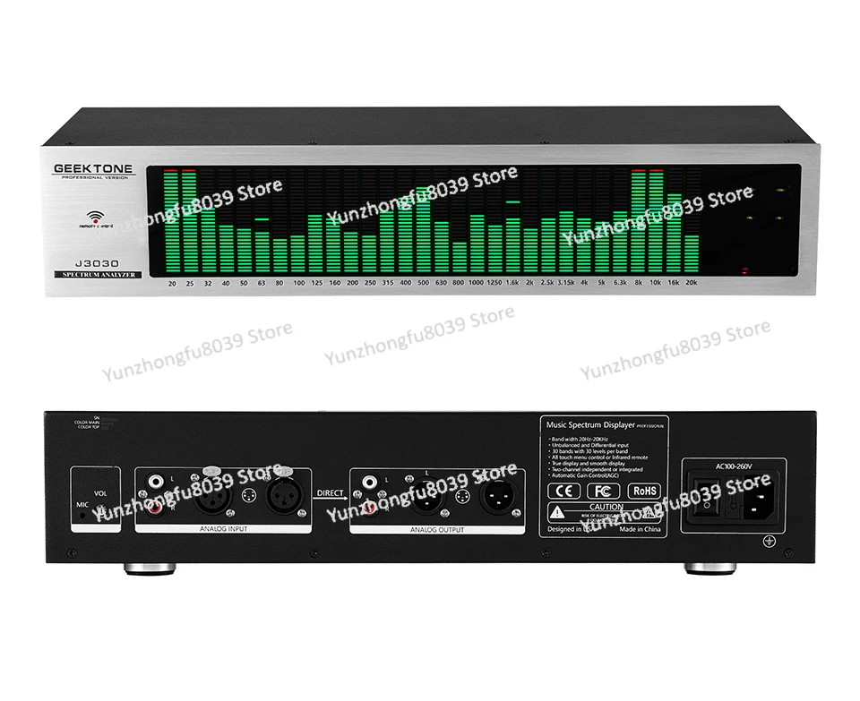 Music Spectrum Indicator Stereo Level Indicator VU Meter Digital Spectrum Analyzer LED Voice Control Wire Control Remote Control