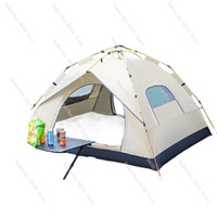 Outdoor Portable Fully Automatic 3-4 Person Thickened Rainproof Children’s Camping Tent, Complete Set for Family Use