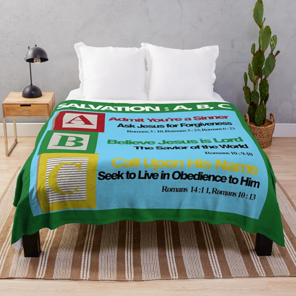 

Salvation ABC Throw Blanket funny gift christmas gifts Soft Beds Loose Blankets