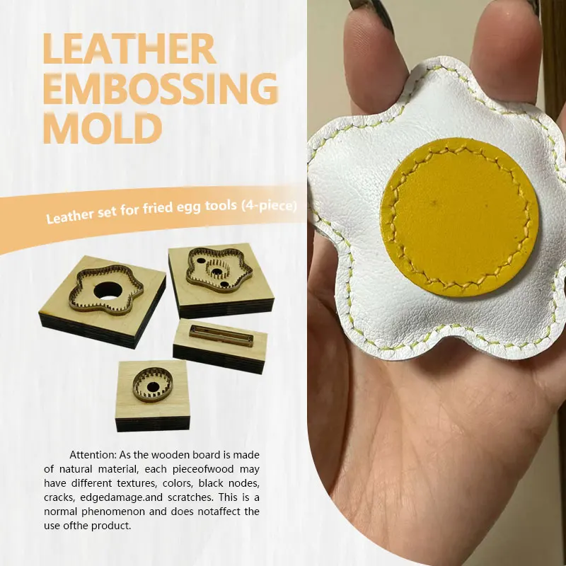 

Four-Piece Set Egg-Shaped Leather cutting Knife Mold Precision Stamping High Efficiency Tool for Crafting And DIY Projects
