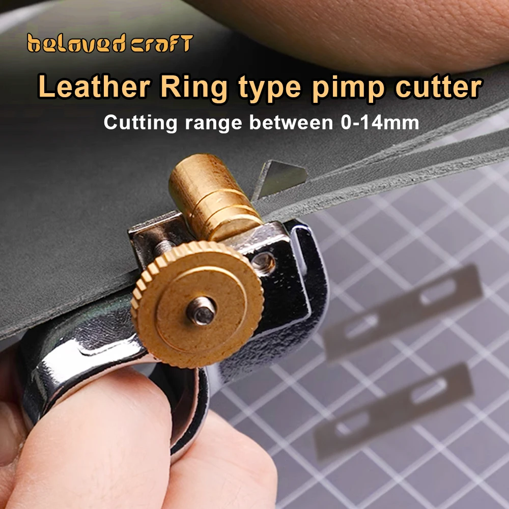 

BelovedCraft Leather Strap String Belt Cutter Ring Shape Hand Cutting Leathercraft Tools Set