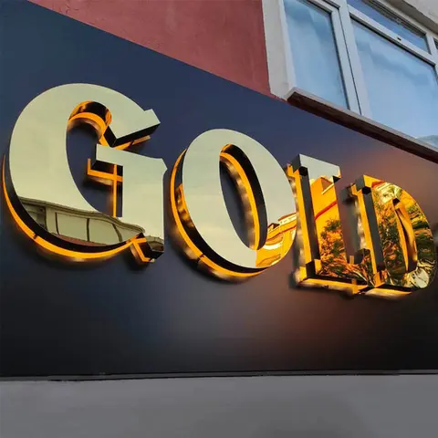 Custom Wall 3d Logo Sign Backlit Wall Letter Sign 3d Stainless Steel Metal Backlit Signage Letter