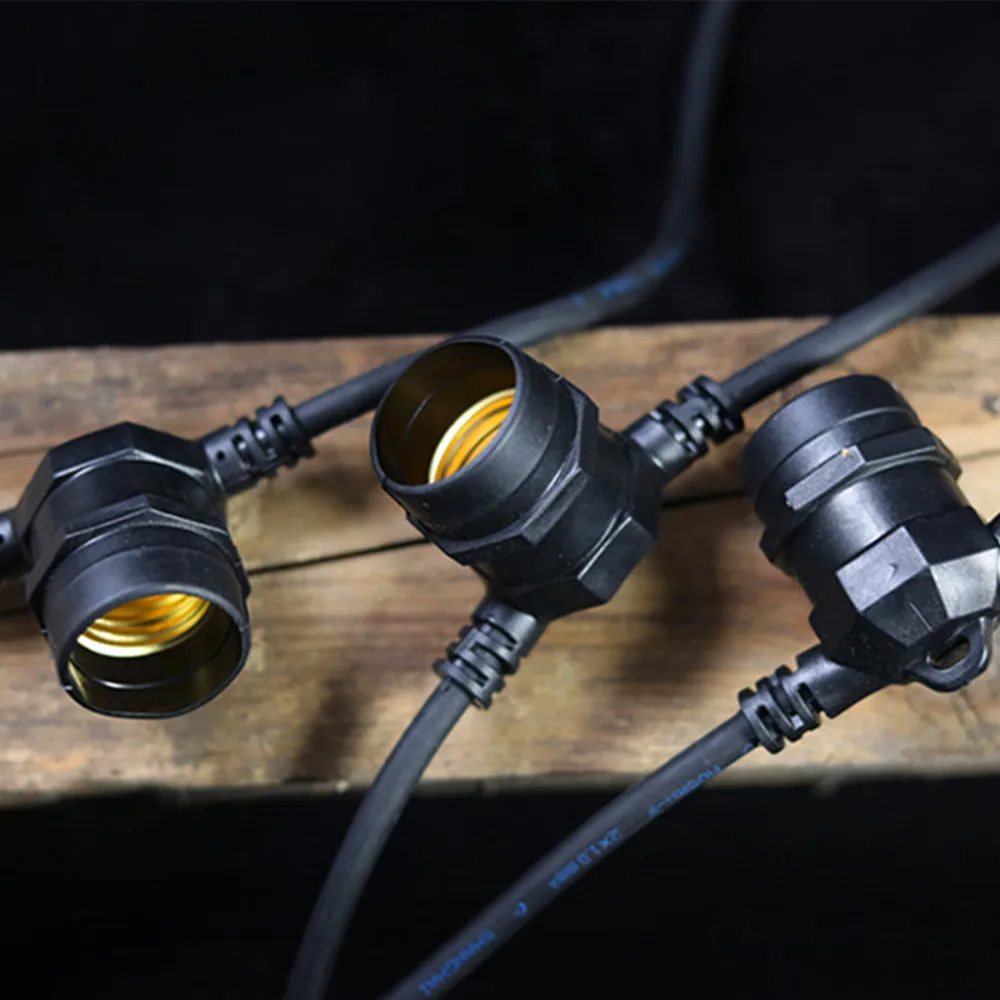 10M LED String Cable Commercial Grade Waterproof with E27 Sockets For Outdoor Holiday Garland Wedding Lighting Garden Decor image 2