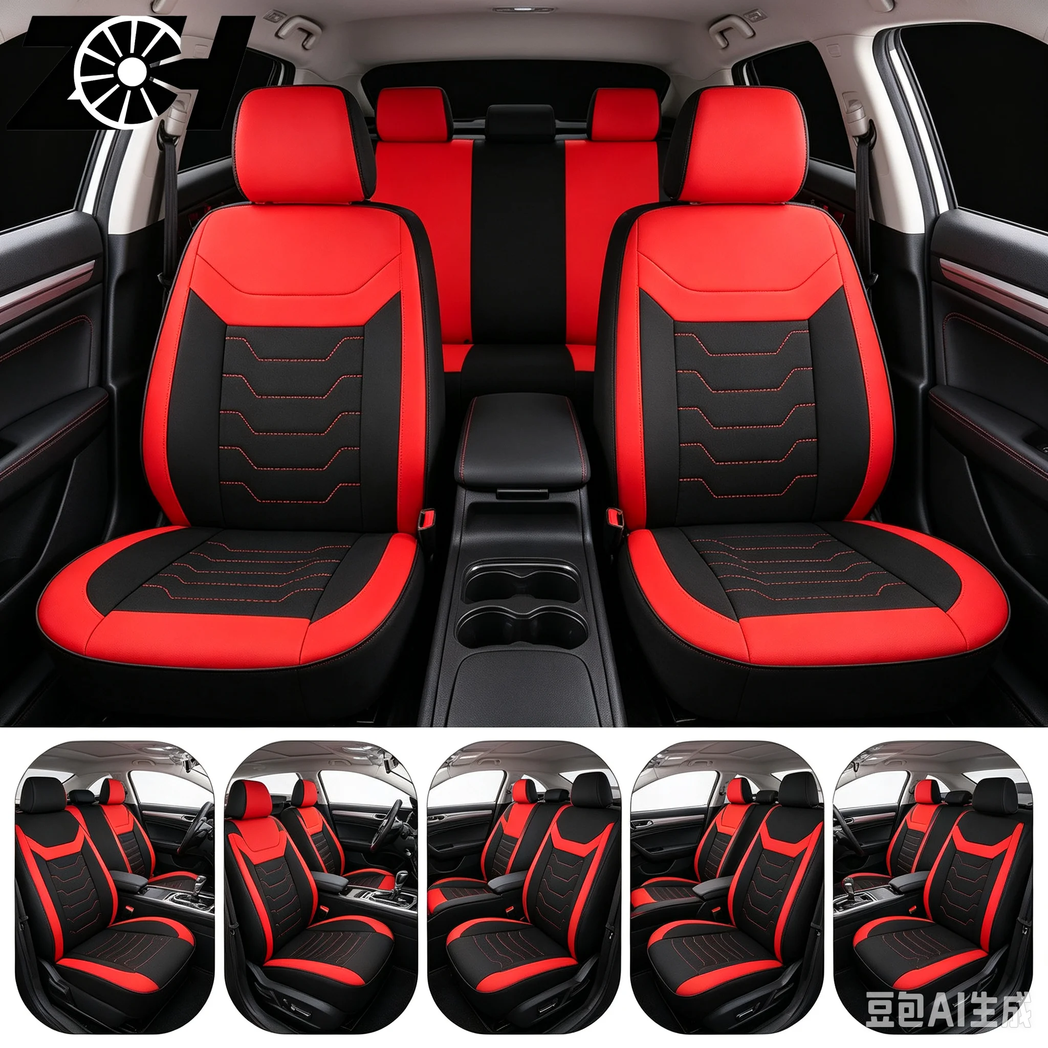 Universal 7 Colors 5 7 8 Seats CoverAuto Car Seat Covers Ployester Cushion Full Set Front Rear For Sedans Seat Cover AT MT