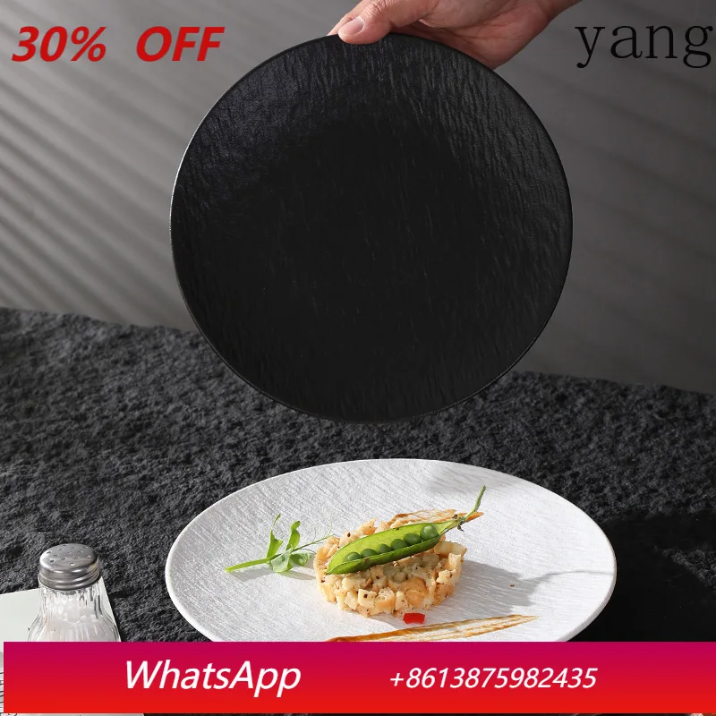 

LMM retro Japanese flat plate ceramic creative sushi plate restaurant plate