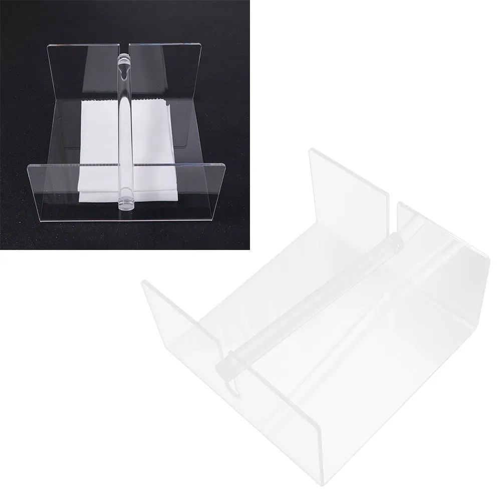 

Central Acrylic Bar Acrylic Napkin Holder Anti-slip Large Capacity Guest Towel Storage Tray Anti-scratch Sturdy