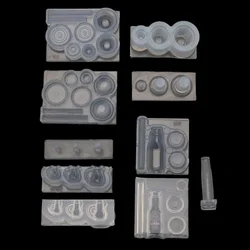 Handmade Mini Hollow Milk Bottles Cup Straw Silicone Resin Molds Craft Tools