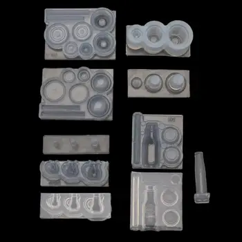 手工迷你空心牛奶瓶杯吸管矽膠樹脂模具工藝工具 8 最佳銷售 晶簇矽膠模具 - №8