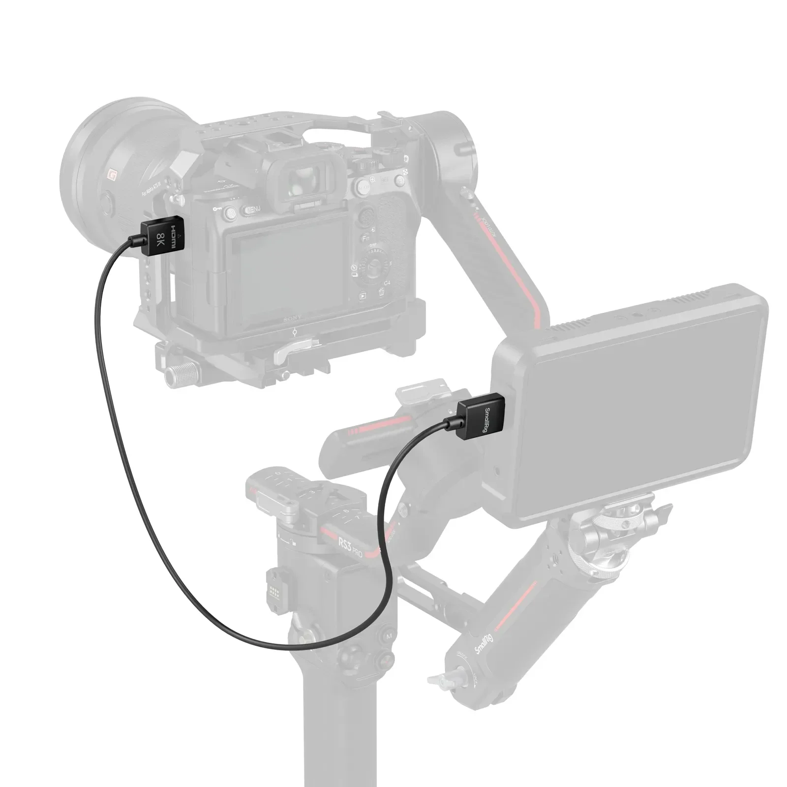 كابل بيانات SmallRig 8K HDMI متوافق من A إلى 100 سم لشاشات الكاميرات وأجهزة استقبال أجهزة إرسال الفيديو اللاسلكية 5086