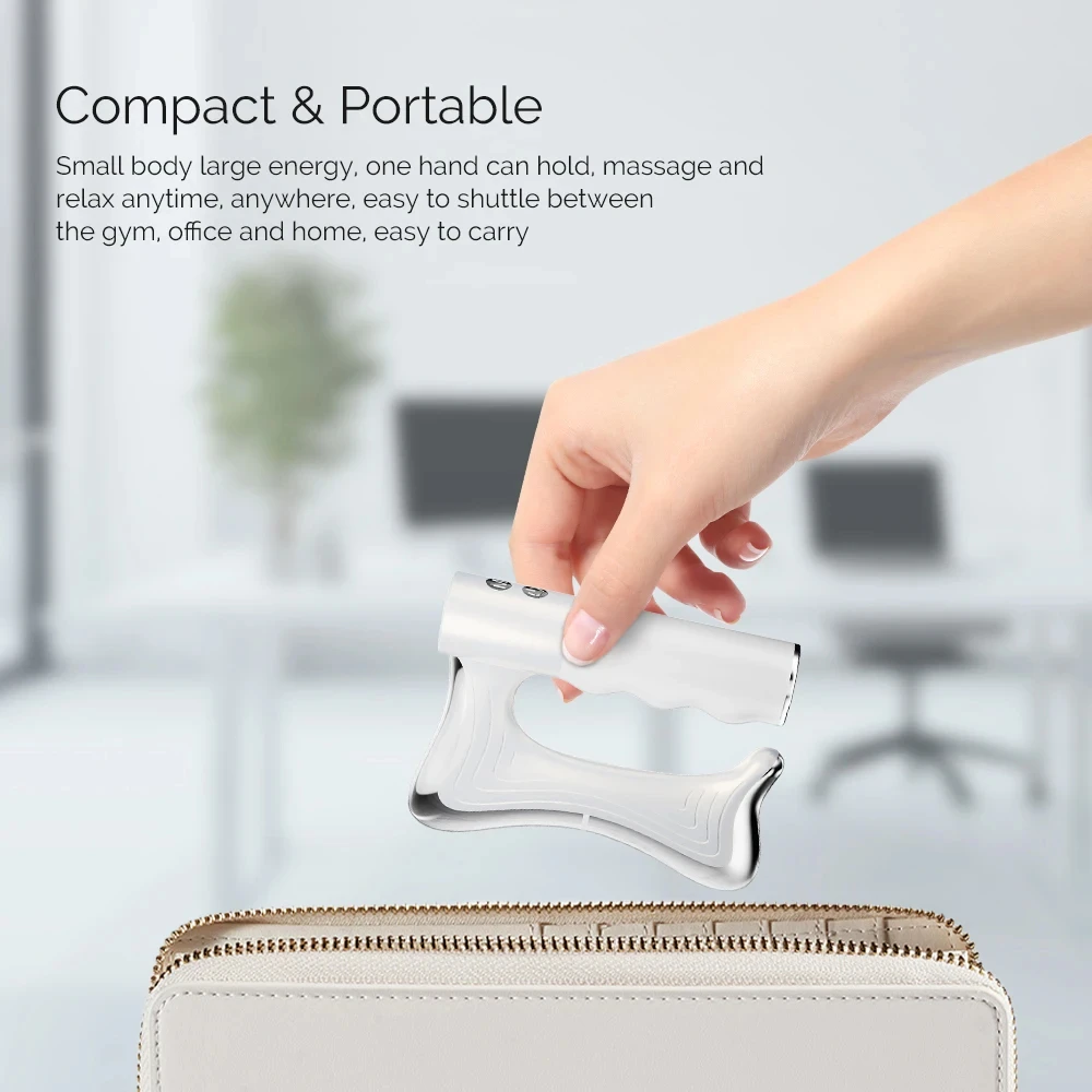 Electric Fascia Scraper Microcurrent Compression 10500RPM Vibration Muscle Relaxation Body Shaping Massager Tool