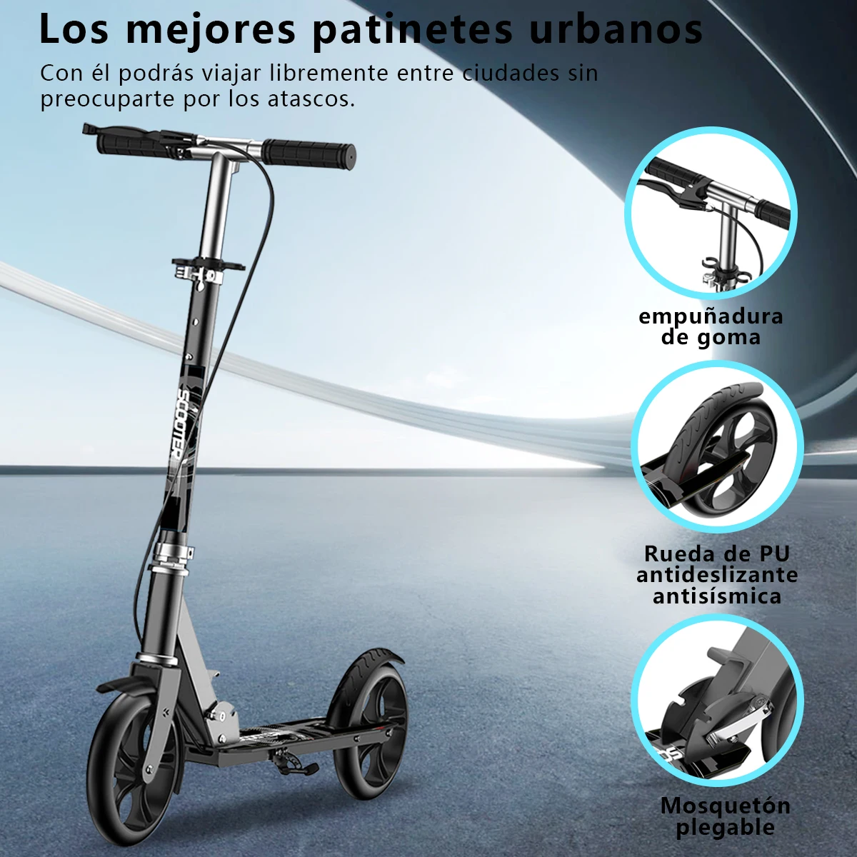 Children's Three Eagle Scooter, 6-12-plus Children's Scooters, Two-wheel Folding Pedals, Large Mobility Device for Children and Adults, Sliding Block, New, Maximum of 150 kg