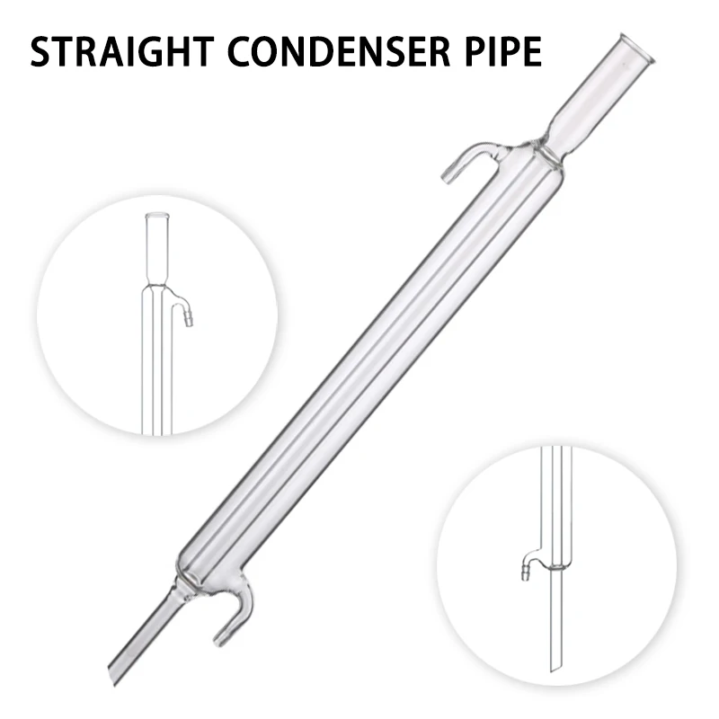 Straight condenser tube high borosilicate glass experimental equipment extraction purification distillation device 200/300/400mm