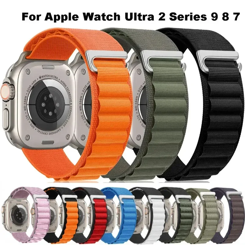 Ultra 2 49mm Alpine Loop Nylon Band For Apple Watch Band 42mm 44mm 45mm 46mm 41mm 40mm Strap For iWatch Series 10/SE/9/8/7/6/5/4