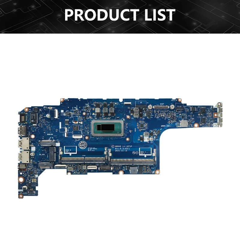 LA-L871P Mainboard For Dell Latitude 5431 Laptop motherboard with I5-1250P I7-1270P CPU CN-0096H8 01DFGR Test