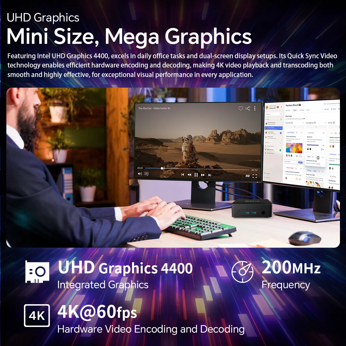 SOYO Mini PC Y5AIR Intel I3 I5 I7 4th Gen CPU 8G RAM 128G ROM HD*2 USB3.0 M.2 Win11Pro/Win 10 Desktop Computer WiFi BT4.2